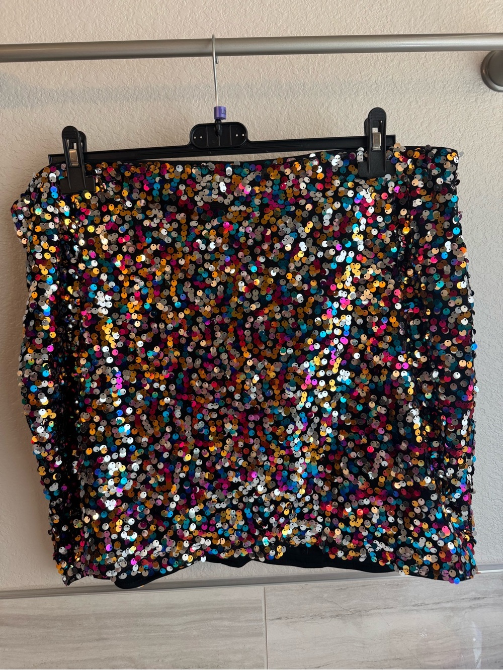 Multicolor Sequin Mini Skirt - plus size 3x Party Skirt